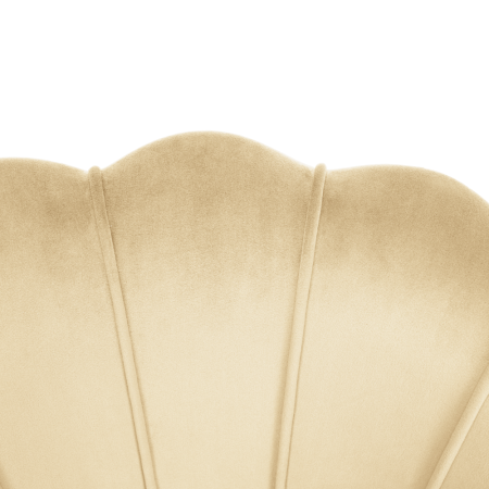 Fotoliu în stilul Art-deco, bej ţesătură Velvet/gold crom auriu, NOBLEO [9]