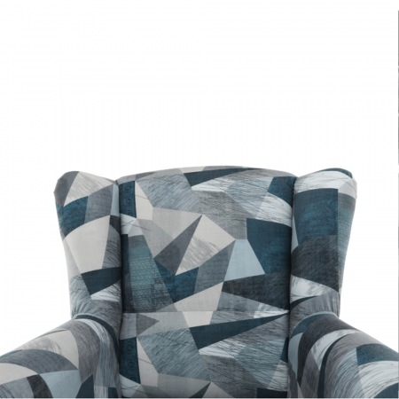 Fotoliu, material gri-albastru cu model, CHARLOT [4]