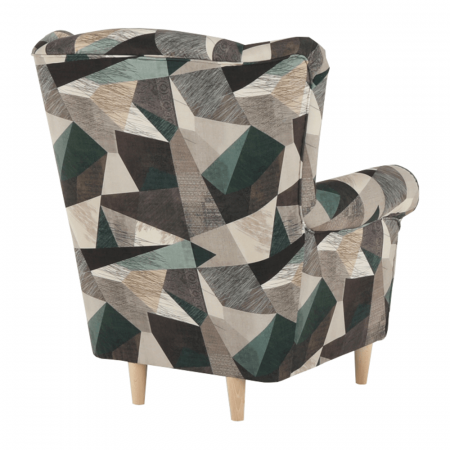 Fotoliu, material maro-verde cu model, CHARLOT [6]