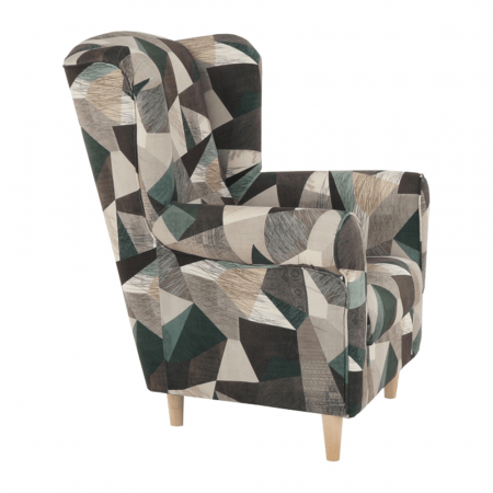 Fotoliu, material maro-verde cu model, CHARLOT [7]