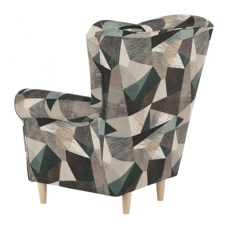 Fotoliu, material maro-verde cu model, CHARLOT [5]
