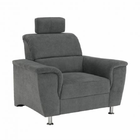 Fotolii balansoar/relaxante - Fotoliu, material textil gri, SANTIAGO