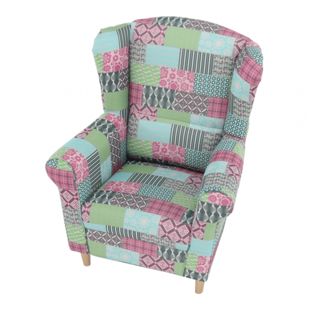 Fotoliu, material textil în stilul patchwork, CHARLOT [9]