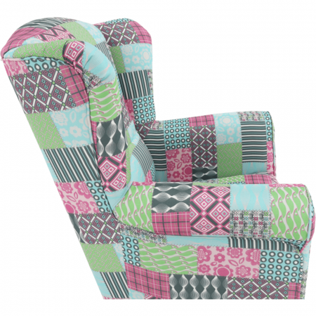 Fotoliu, material textil în stilul patchwork, CHARLOT [6]