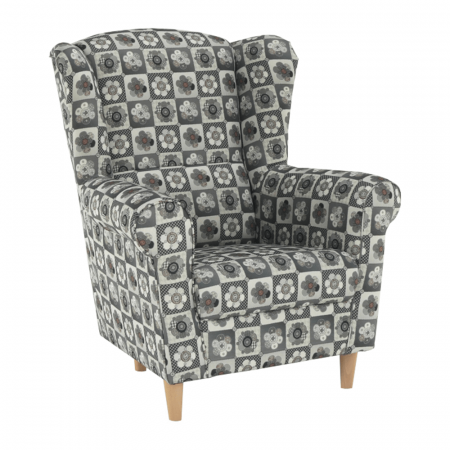 Fotolii balansoar/relaxante - Fotoliu, material textil în stilul patchwork N1, CHARLOT