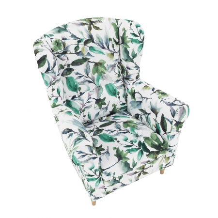Fotoliu, material textil model frunze verzi, CHARLOT [6]