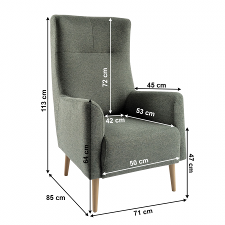 Fotoliu, mentol/ fag, SAMY [5]