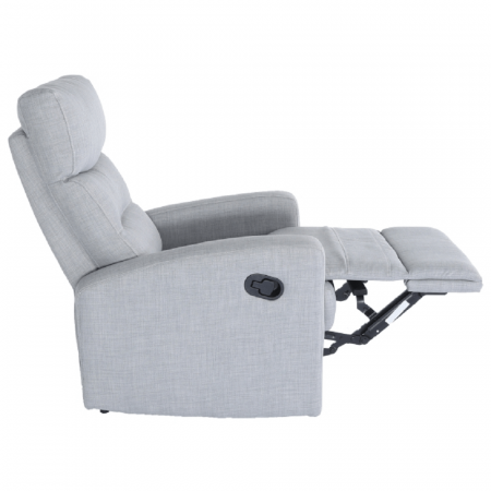 Fotoliu pentru relaxare, material textil gri deschis, SILAS [12]