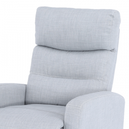 Fotoliu pentru relaxare, material textil gri deschis, SILAS [7]