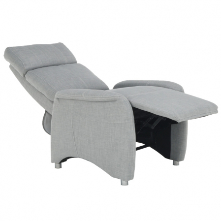 Fotoliu reglabil, material textil gri, FOREST [8]