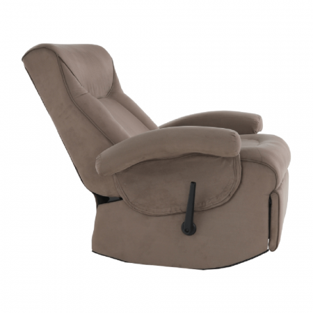 Fotoliu relaxant, cu funcţie electrică de vibraţie, textil gri maronie, SUAREZ [6]