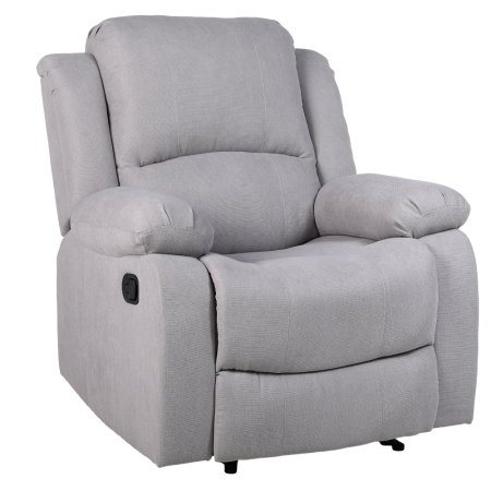 Fotoliu relaxant  reglabil cu recliner , material stofa gri deschis, confortabil [18]