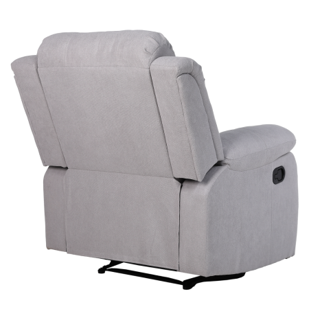 Fotoliu relaxant  reglabil cu recliner , material stofa gri deschis, confortabil [16]