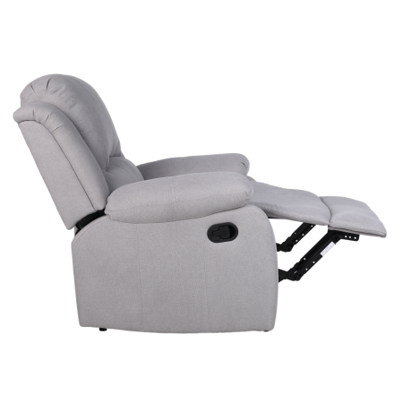 Fotoliu relaxant  reglabil cu recliner , material stofa gri deschis, confortabil [14]
