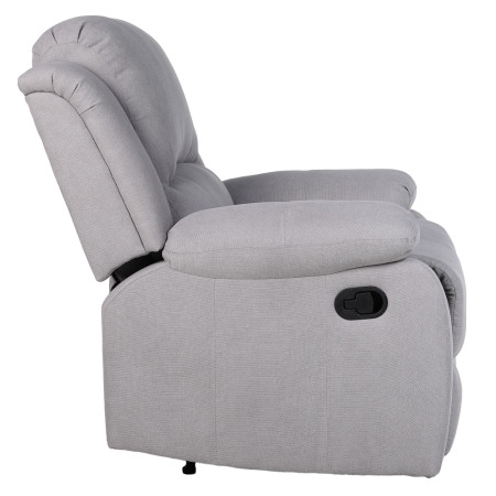 Fotoliu relaxant  reglabil cu recliner , material stofa gri deschis, confortabil [15]