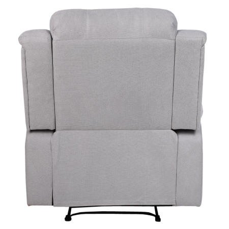 Fotoliu relaxant  reglabil cu recliner , material stofa gri deschis, confortabil [17]