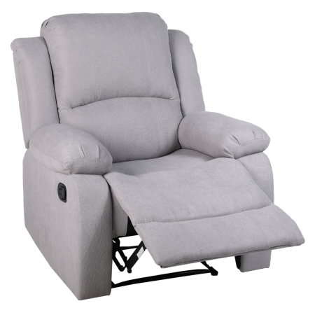 Fotoliu relaxant  reglabil cu recliner , material stofa gri deschis, confortabil [9]