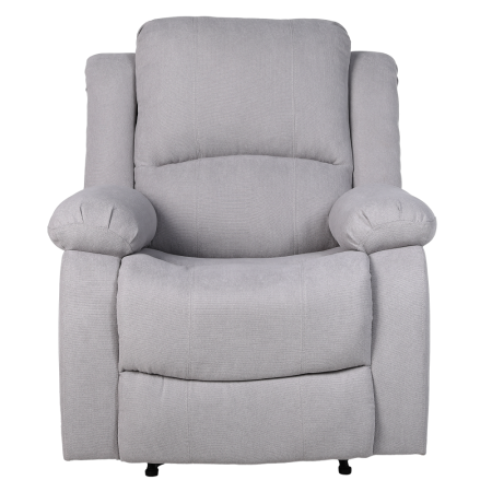 Fotoliu relaxant  reglabil cu recliner , material stofa gri deschis, confortabil [8]