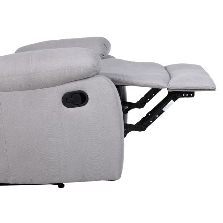 Fotoliu relaxant  reglabil cu recliner , material stofa gri deschis, confortabil [12]