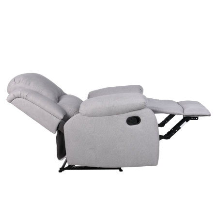 Fotoliu relaxant  reglabil cu recliner , material stofa gri deschis, confortabil [13]