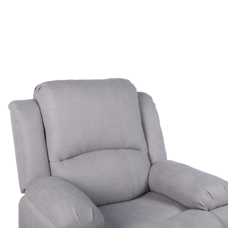 Fotoliu relaxant  reglabil cu recliner , material stofa gri deschis, confortabil [2]