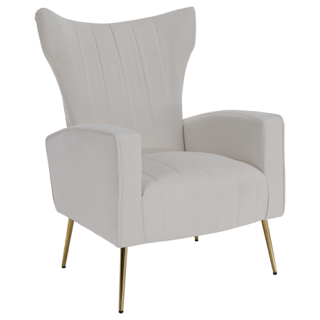 Toate Produsele - Fotoliu relaxant, ţesătură Velvet bej, BARET