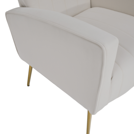 Fotoliu relaxant, ţesătură Velvet bej, BARET [6]