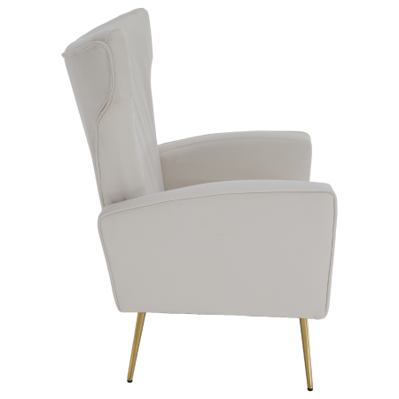 Fotoliu relaxant, ţesătură Velvet bej, BARET [11]