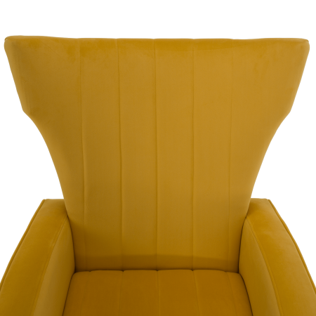 Fotoliu relaxant, ţesătură Velvet galben, BARET [10]