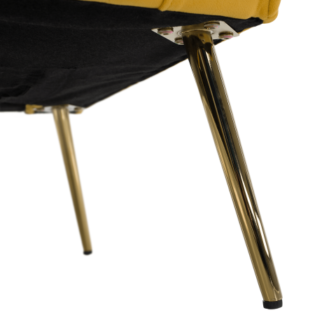 Fotoliu relaxant, ţesătură Velvet galben, BARET [16]