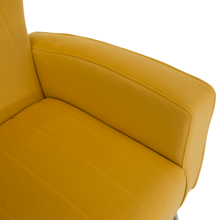 Fotoliu relaxant, ţesătură Velvet galben, BARET [13]
