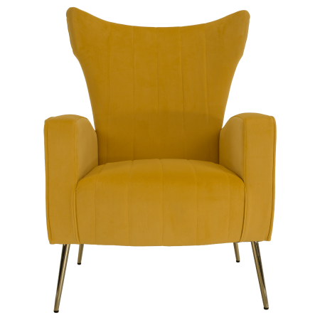 Fotoliu relaxant, ţesătură Velvet galben, BARET [9]