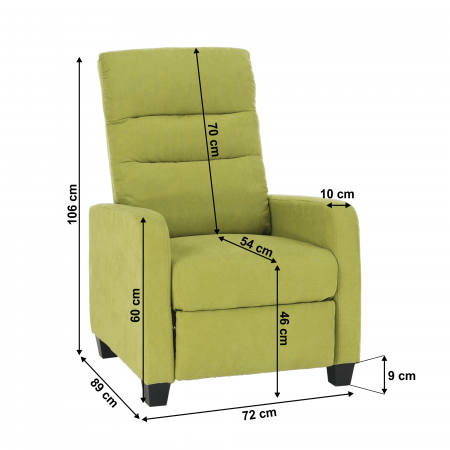 Fotoliu relaxant, verde, TURNER [14]