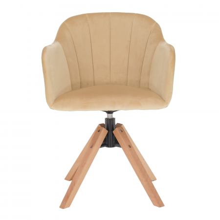 Fotoliu rotativ, bej/fag, DALIO [8]