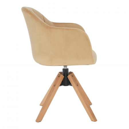 Fotoliu rotativ, bej/fag, DALIO [1]