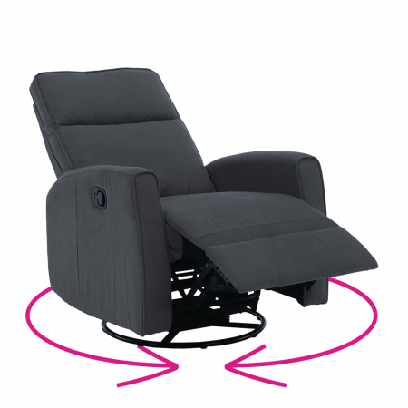 Fotolii balansoar/relaxante - Fotoliu rotativ de relaxare, gri, MEKENZI