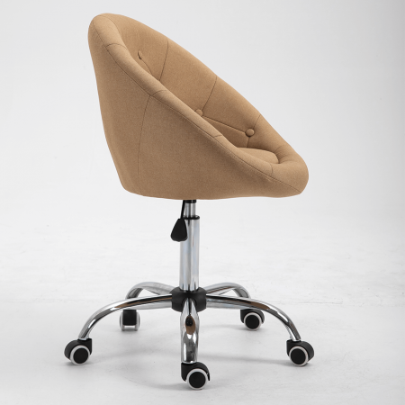 Toate Produsele - Fotoliu rotativ, material textil maro deschis, Bortis Impex