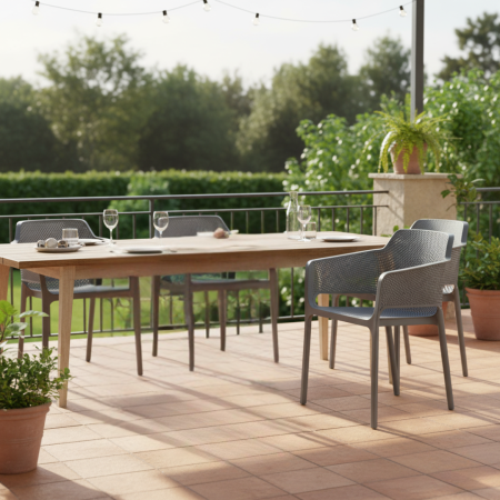 Fotoliu stivuibil, gri, LAVTON [10]