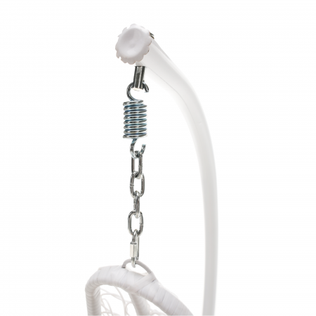 Fotoliu suspendat, alb / flori cu model, KALEA 2 NEW [5]