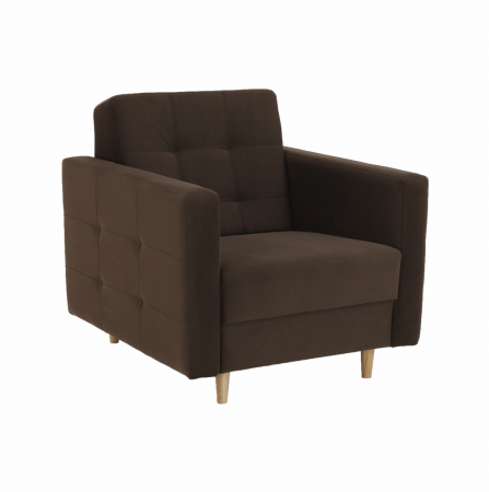 Fotolii balansoar/relaxante - Fotoliu tapiţat, material ciocolatiu, AMEDIA
