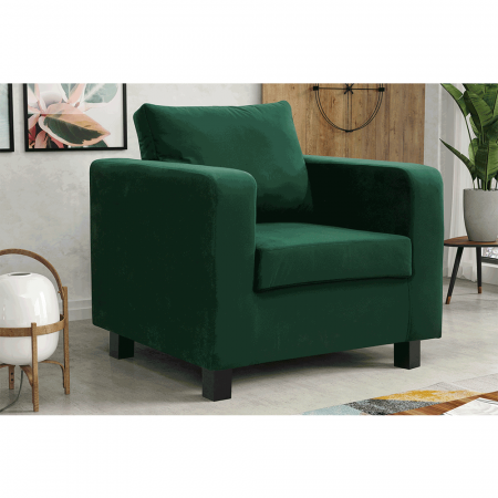 Fotoliu, ţesătură smarald, LUANA [19]