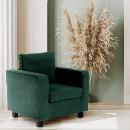 Fotoliu, ţesătură smarald, LUANA [5]
