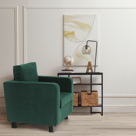 Fotoliu, ţesătură smarald, LUANA [3]