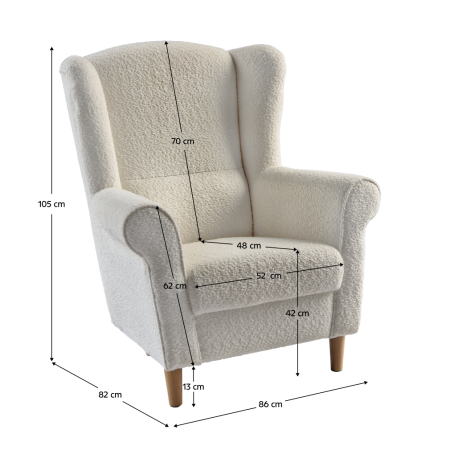 Fotoliu, textil crem Coral, CHARLOT [17]