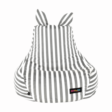 Fotoliu tip sac, alb/gri, LAPIN [16]