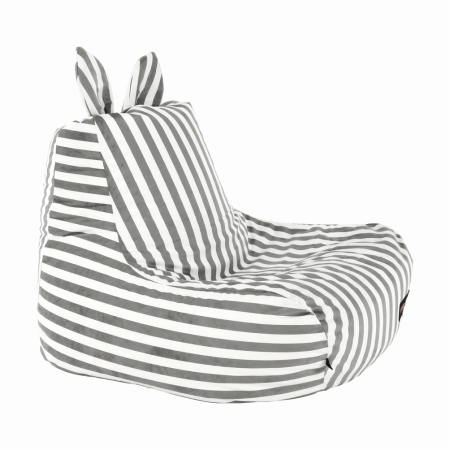 Fotoliu tip sac, alb/gri, LAPIN [15]
