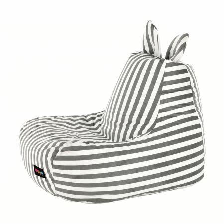 Fotoliu tip sac, alb/gri, LAPIN [13]