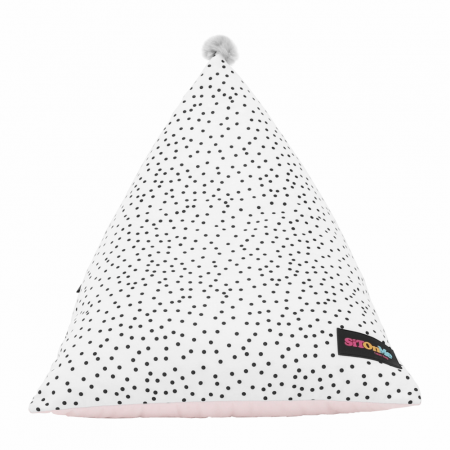 Fotoliu tip sac, alb/roz/gri, POMPOM [15]