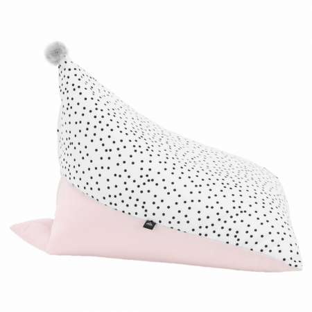 Fotoliu tip sac, alb/roz/gri, POMPOM [14]