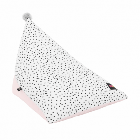 Fotoliu tip sac, alb/roz/gri, POMPOM [17]